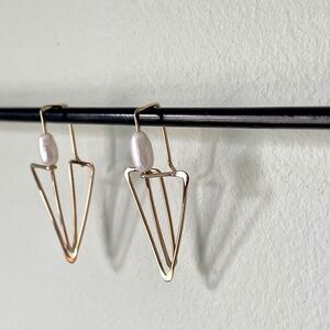 Gold and Pearl Earrings